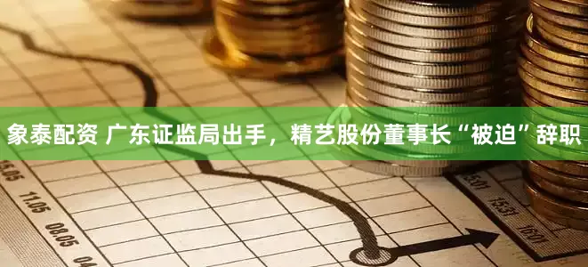 象泰配资 广东证监局出手，精艺股份董事长“被迫”辞职